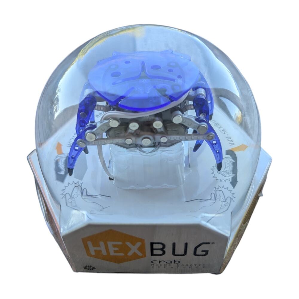 💜HEXBUG Crab Blue Micro Robotic Creature Sealed 2010
